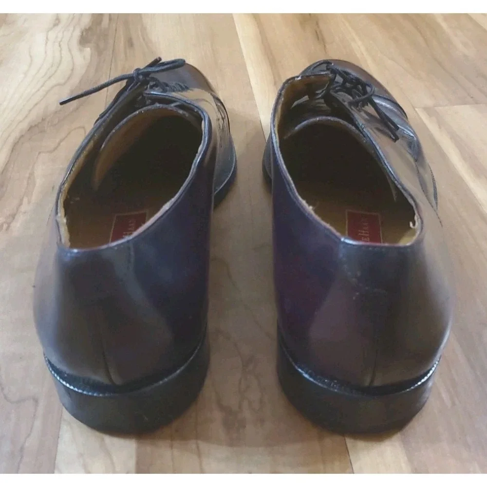 Mens 12 D Cole Haan Caldwell Oxfords Dark Burgundy Leather Dress Shoes 019440